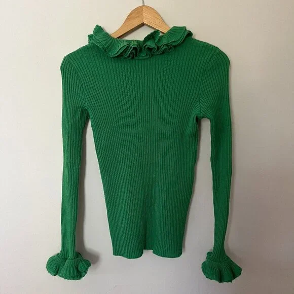 Neiman Marcus Trophy Room Ruffle Sweater - Size S/M - VINTAGE & RARE - Picture 6 of 7